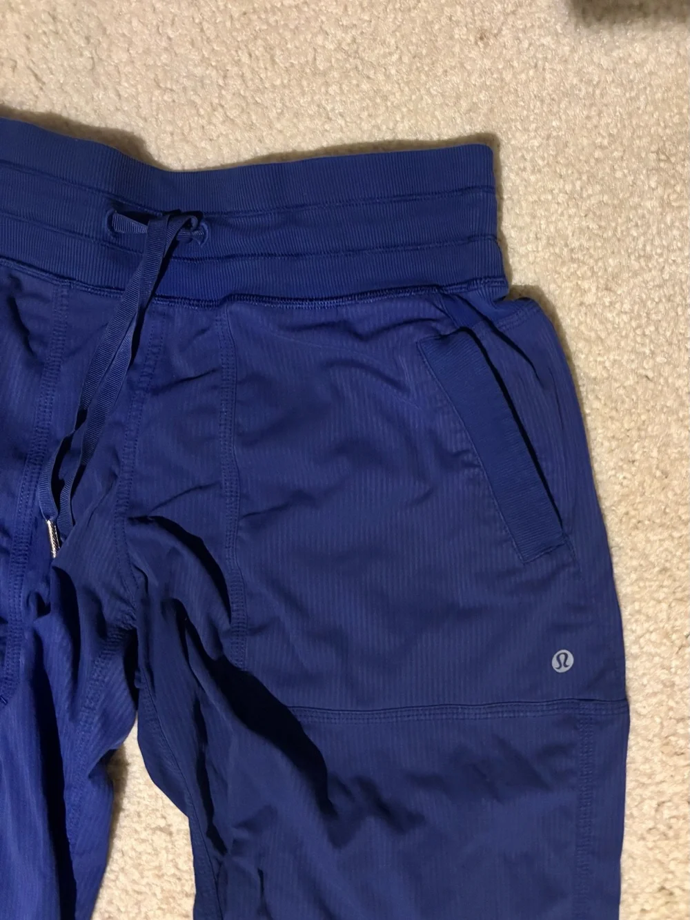 Women Navy Drawstring Casual Pants